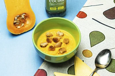 crema de calabaza con picatostes