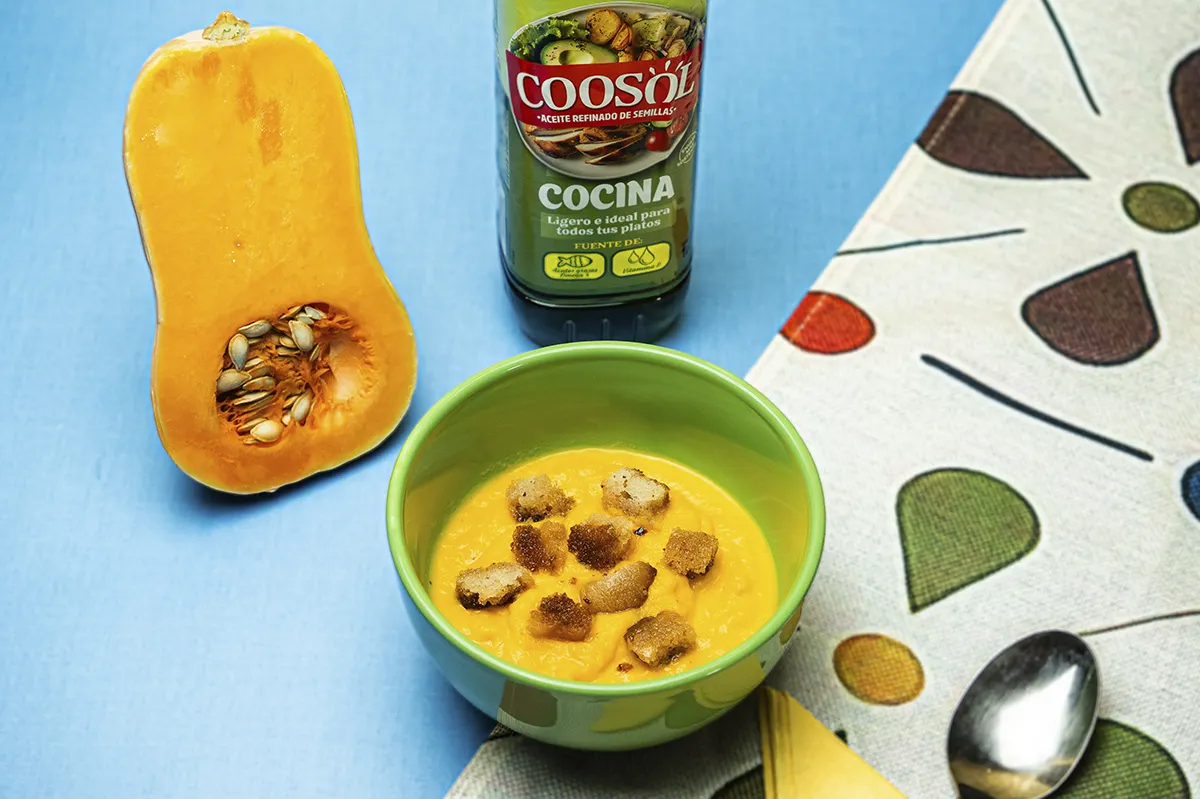 receta crema de calabaza con picatostes